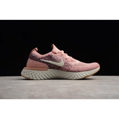 Nike Bayan Epic React Flyknit Powder/Rice Beyaz Koşu Ayakkabısı Türkiye - 67N276CP